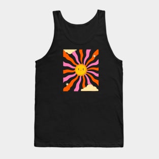 Smiley Sun - motivational inspirational cartoon Tank Top